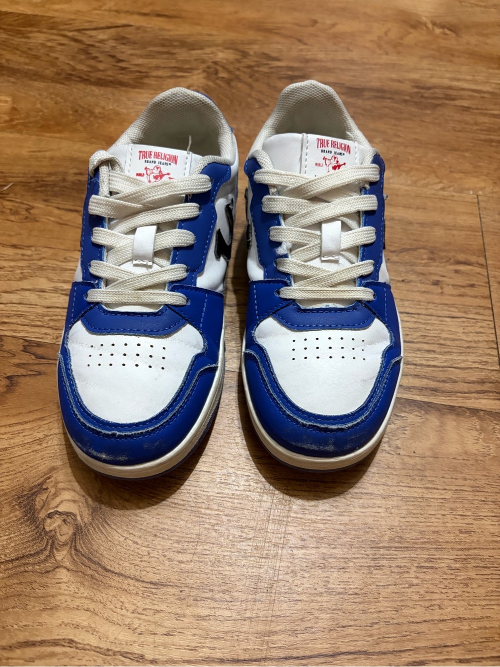 True Religion Kids Blue and White Low-Top Sneakers